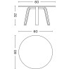 chêne huilé - Ø60xH32cm - table basse Bella - HAY