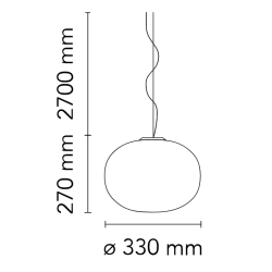 Glo-Ball S1 pendant – Ø33 x H27 cm (F3005061) - Flos