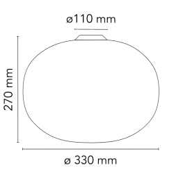 Glo-Ball C1 ceiling lamp - Ø33 x H27cm (F3023000) - Flos