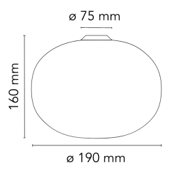 Glo-Ball C/W zero wall/ceiling light - Ø19 x H16cm (F3335009) - Flos