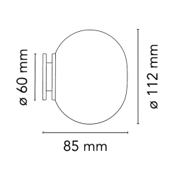 applique/plafonnier mini Glo-Ball C/W – Ø11,2 x H8,5cm (F4194009) - Flos