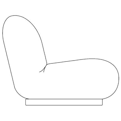 Gubi – Pacha Lounge Chair, fixed base