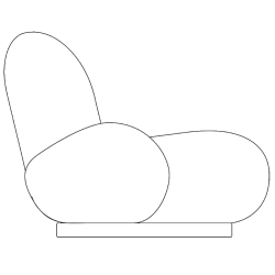 Base pivotante – Fauteuil Pacha avec accoudoirs - Gubi