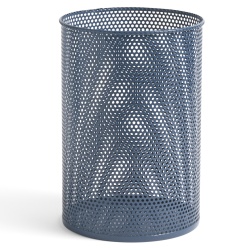 H37 x Ø25 cm - Petrol Blue - Perforated Bin M - HAY