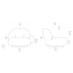 Pacha module with left armrest - Gubi