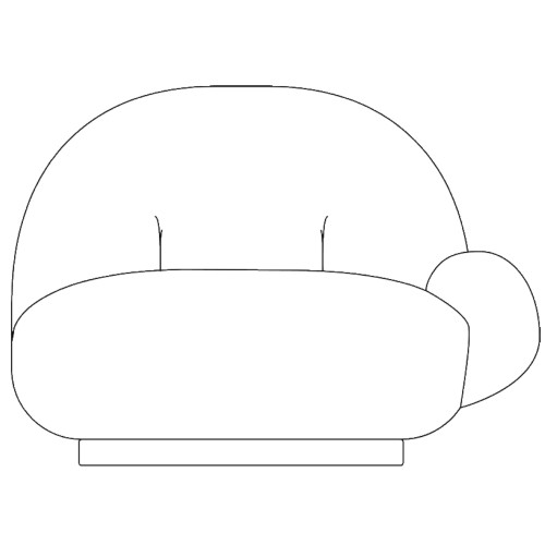 Gubi – Pacha module with left armrest