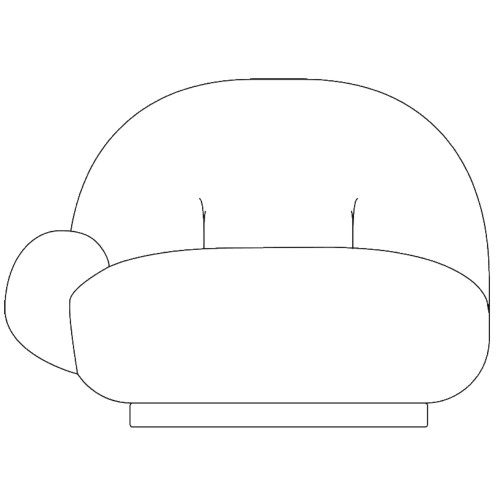 Module Pacha avec accoudoir à droite - Gubi