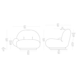 Pacha module with right armrest - Gubi