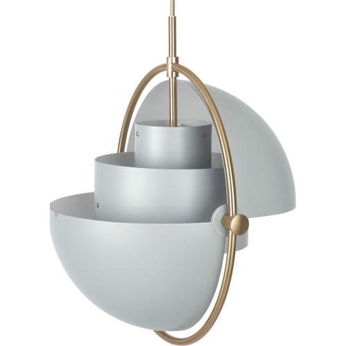 Gubi – Suspension Multi-Lite Ø36 cm, laiton et sea grey semi mat