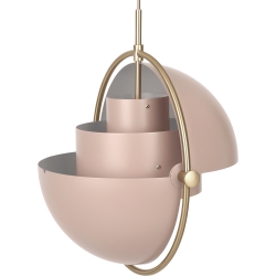 Gubi – Multi-Lite Ø36 cm pendant, brass and rose dust semi matt