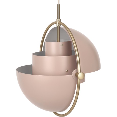 Gubi – Multi-Lite Ø36 cm pendant, brass and rose dust semi matt