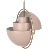 Gubi – Suspension Multi-Lite Ø36 cm, laiton et rose dust semi mat