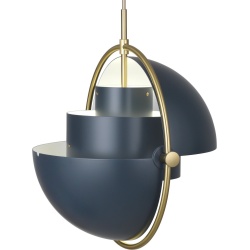 Gubi – Suspension Multi-Lite Ø36 cm, laiton et midnight blue