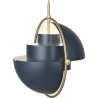 Gubi – Multi-Lite Ø36 cm pendant, brass and midnight blue