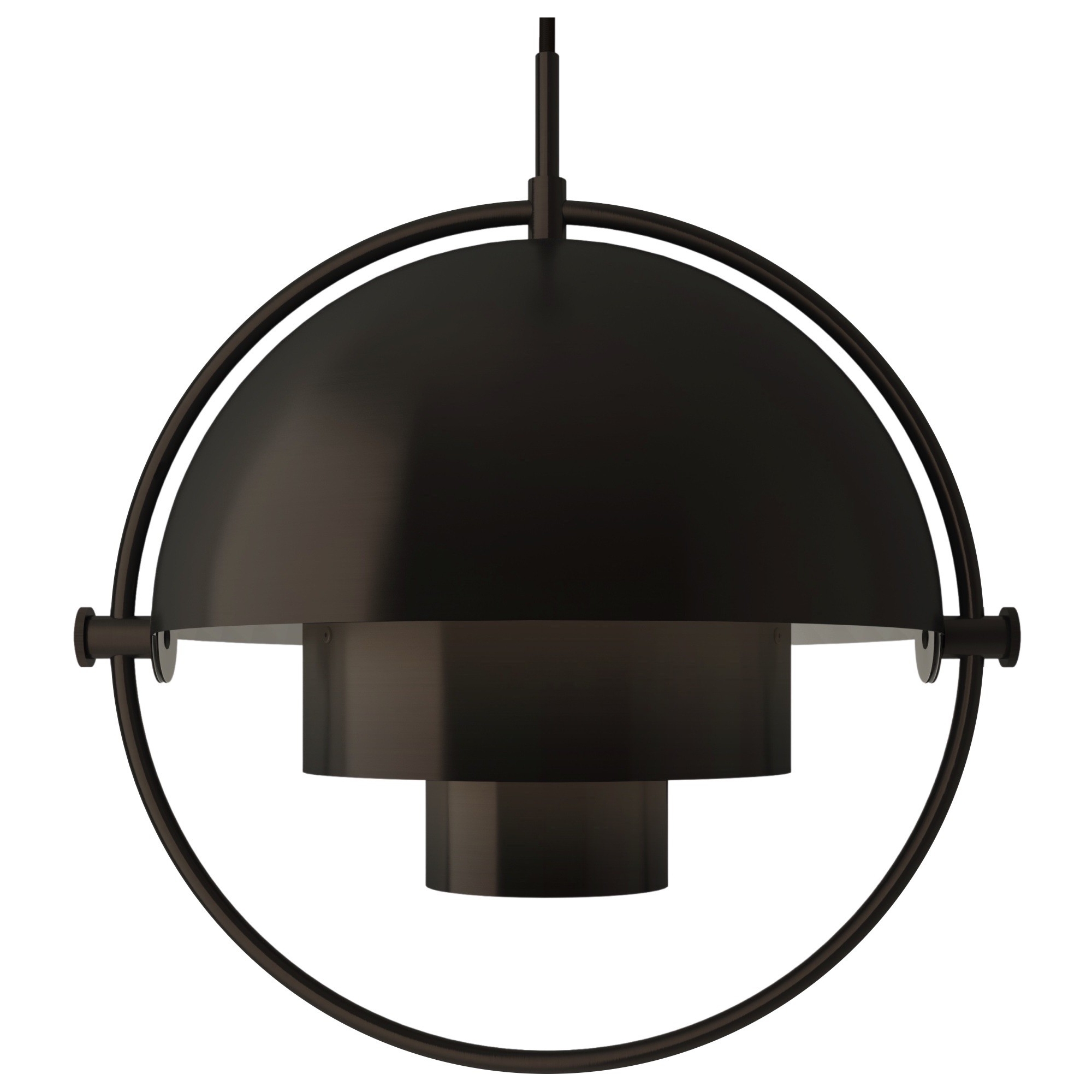 Gubi – Multi-Lite Ø36 cm pendant, black brass and black brass