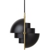 Gubi – Multi-Lite Small Ø25,5 cm pendant, brass and soft black semi matt