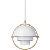 Gubi – Suspension Multi-Lite Small Ø25,5 cm, laiton et blanc semi mat