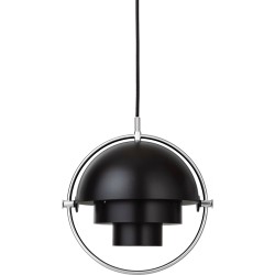 Gubi – Multi-Lite Small Ø25,5 cm pendant, chrome and black semi matt