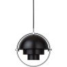 Gubi – Suspension Multi-Lite Small Ø25,5 cm, chrome et noir semi mat