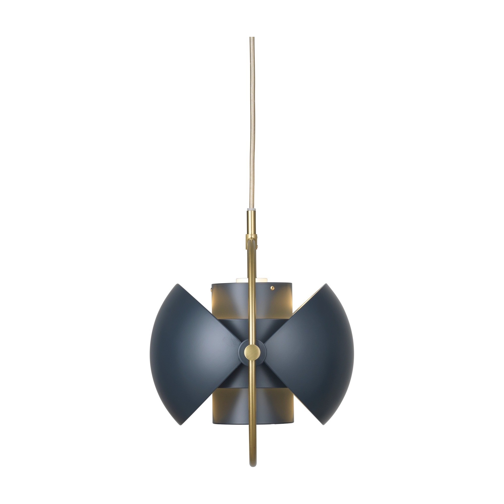 Gubi – Multi-Lite Small Ø25,5 cm pendant, brass and midnight blue