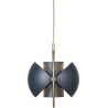 Gubi – Multi-Lite Small Ø25,5 cm pendant, brass and midnight blue