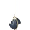 Gubi – Multi-Lite Small Ø25,5 cm pendant, brass and midnight blue