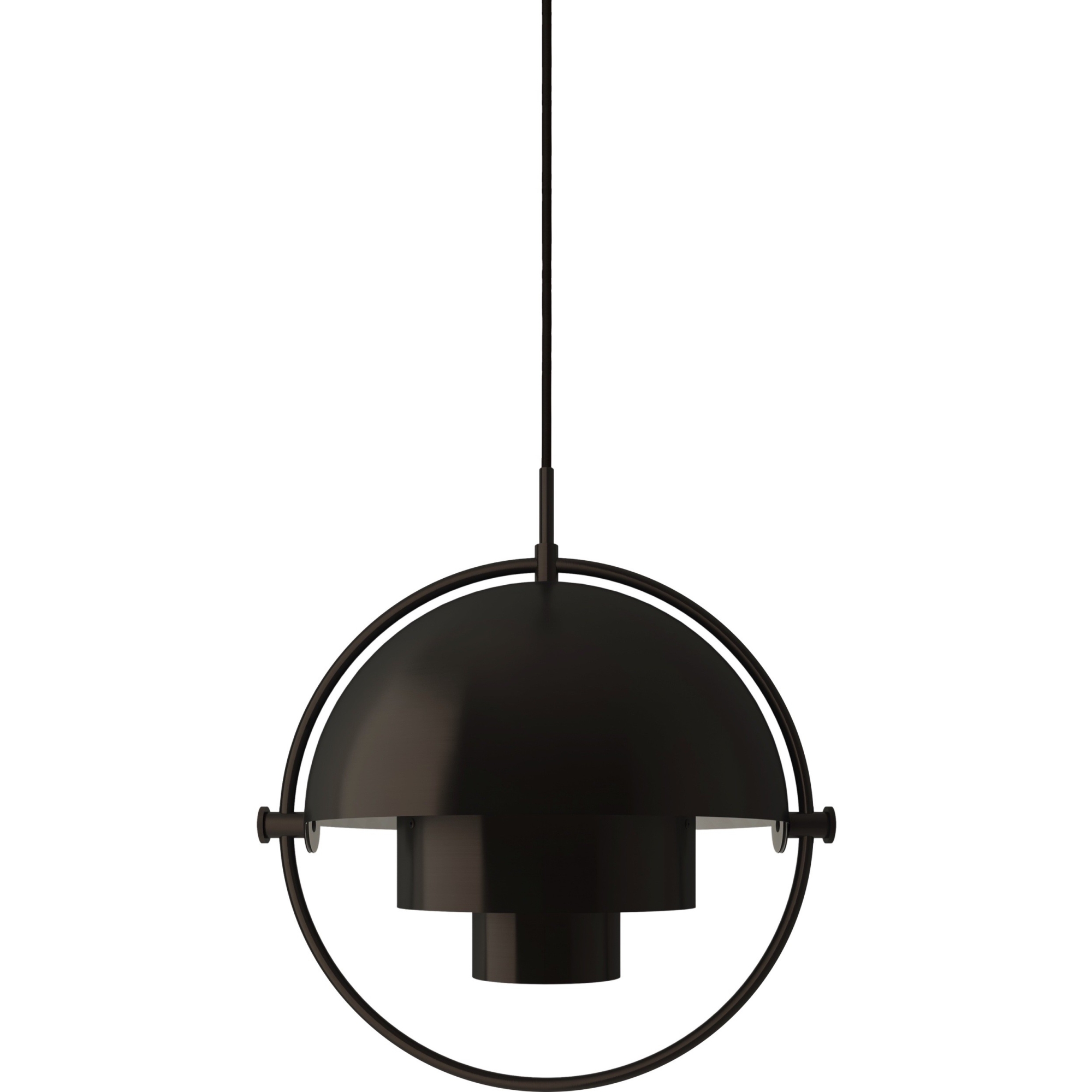 Gubi – Multi-Lite Small Ø25,5 cm pendant, black brass and black brass