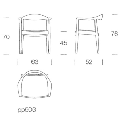 assise rembourrée - PP503 - PP Møbler