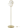 Gubi – Multi-Lite floor lamp, white semi matt and brass