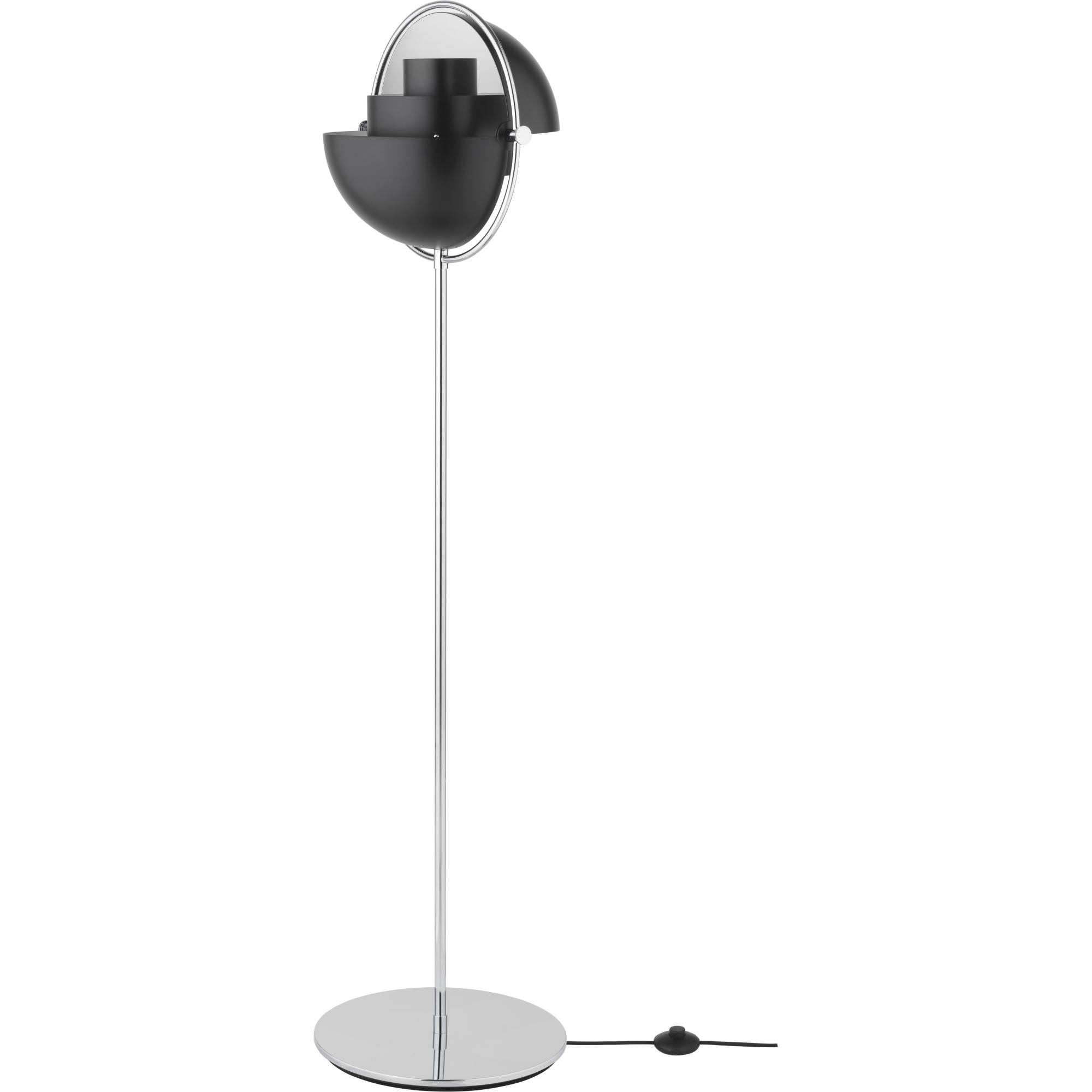 Gubi – Multi-Lite floor lamp, black semi matt and chrome