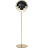 Gubi – Multi-Lite floor lamp, black semi matt and brass