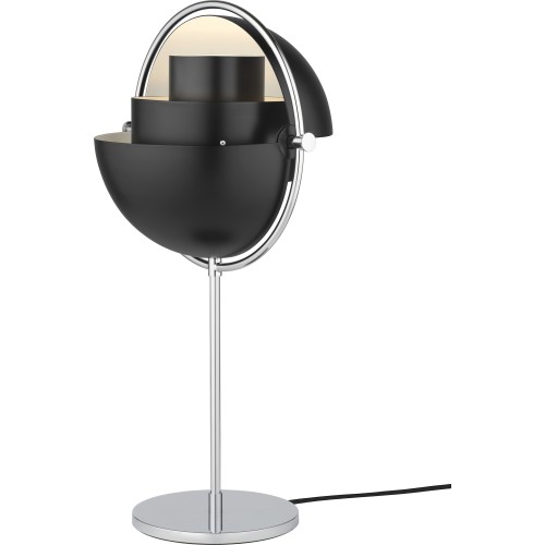 Gubi – Multi-Lite table lamp, black semi matt and chrome