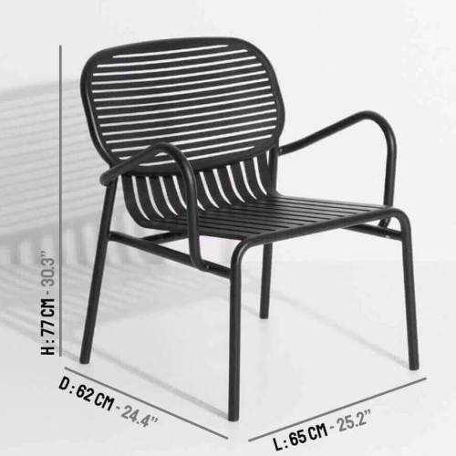 Black - Week-End Lounge Chair - Petite Friture