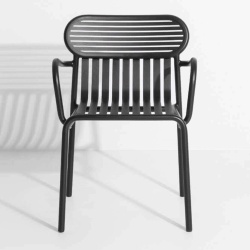 Black - Week-End Chair with Armrests - Petite Friture