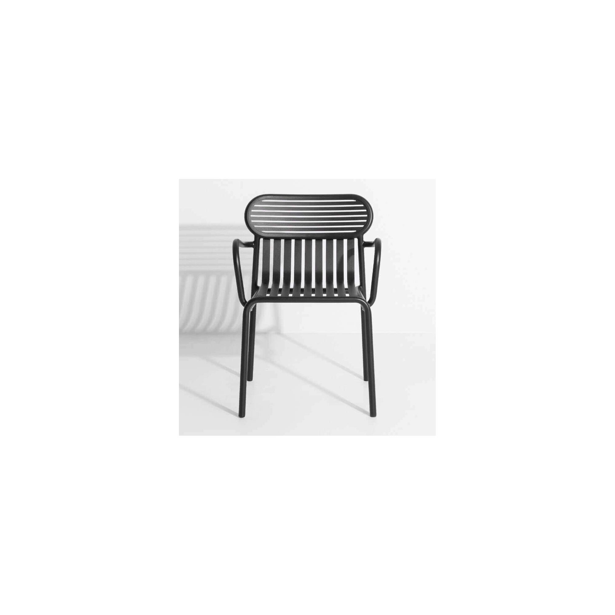 Black - Week-End Chair with Armrests - Petite Friture