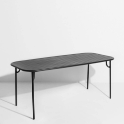 Black - Week-End  Dinning Table 180 x 85 x H75 cm - Petite Friture