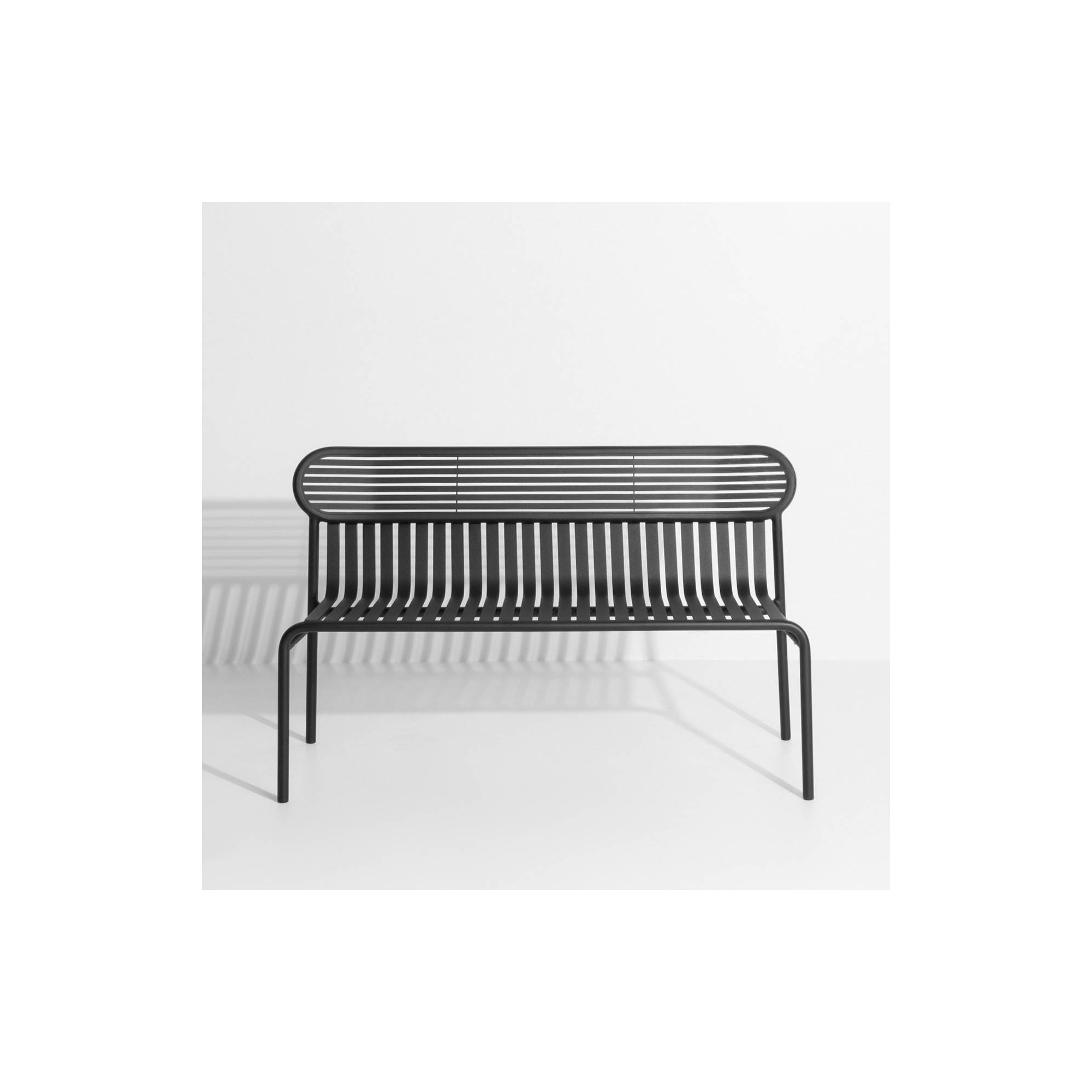 Black – Bench Week-End – 121 x 49 x H77 cm - Petite Friture