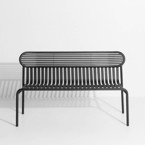 Black – Bench Week-End – 121 x 49 x H77 cm - Petite Friture