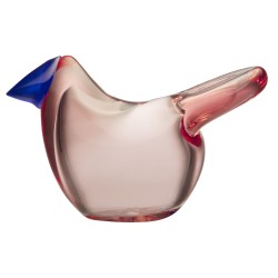 ÉPUISÉ Gobe-mouche rose saumon-bleu - Oiseau Toikka - 1057702 - Iittala