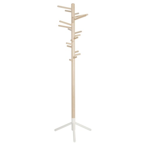 natural lacquered birch + white base - 160 Clothes Tree - Artek