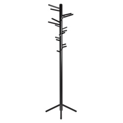 black lacquered birch + black base - 160 Clothes Tree - Artek