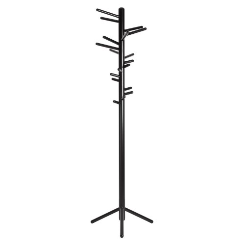 black lacquered birch + black base - 160 Clothes Tree - Artek