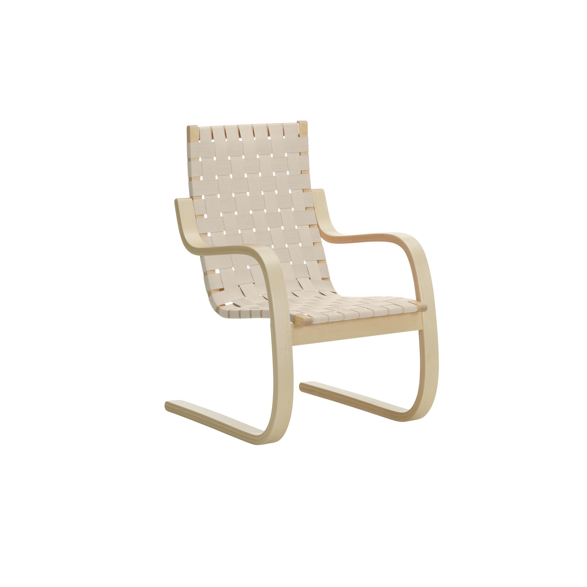 lin nature / blanc – Fauteuil 406 - Artek