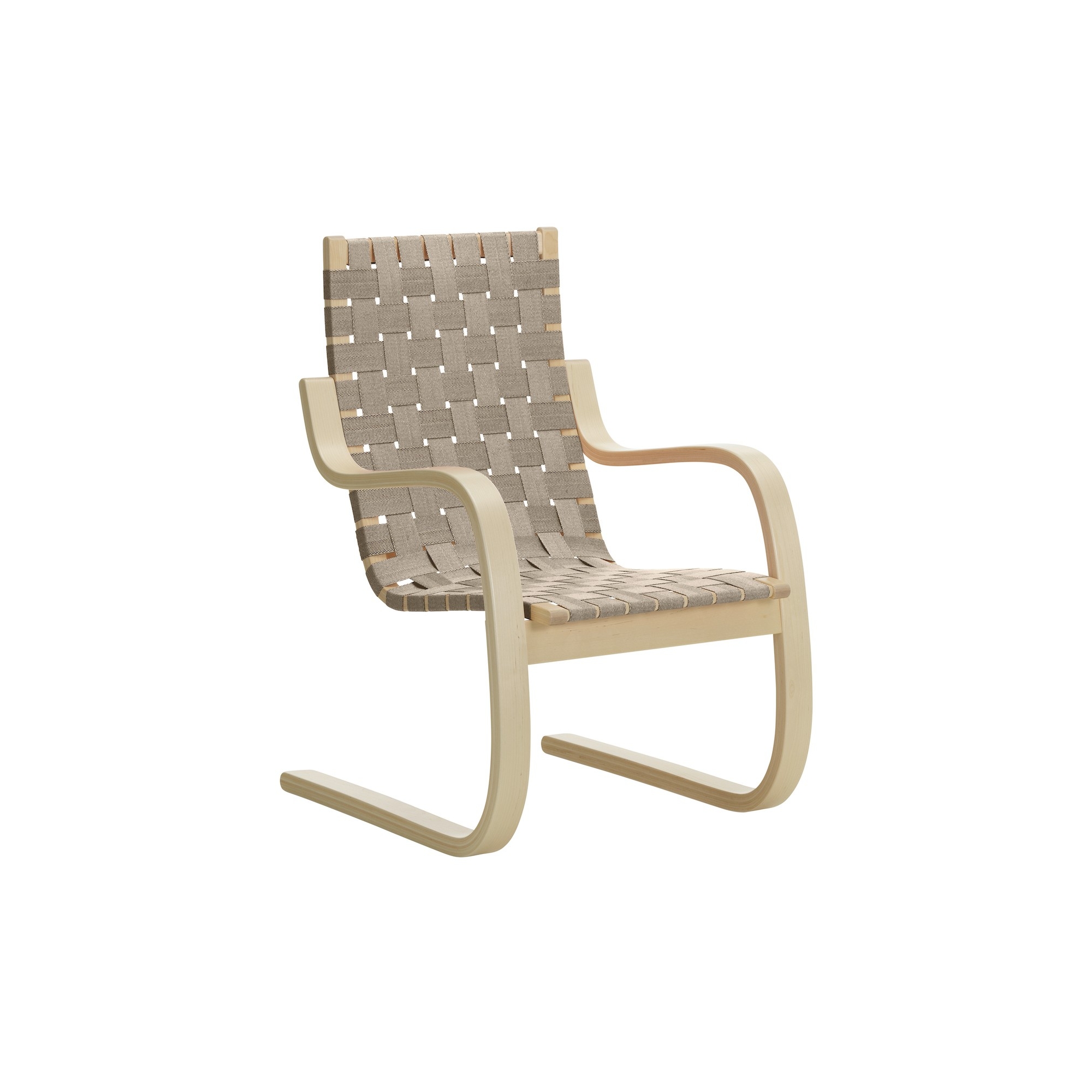 Lin nature/noir – Fauteuil 406 - Artek