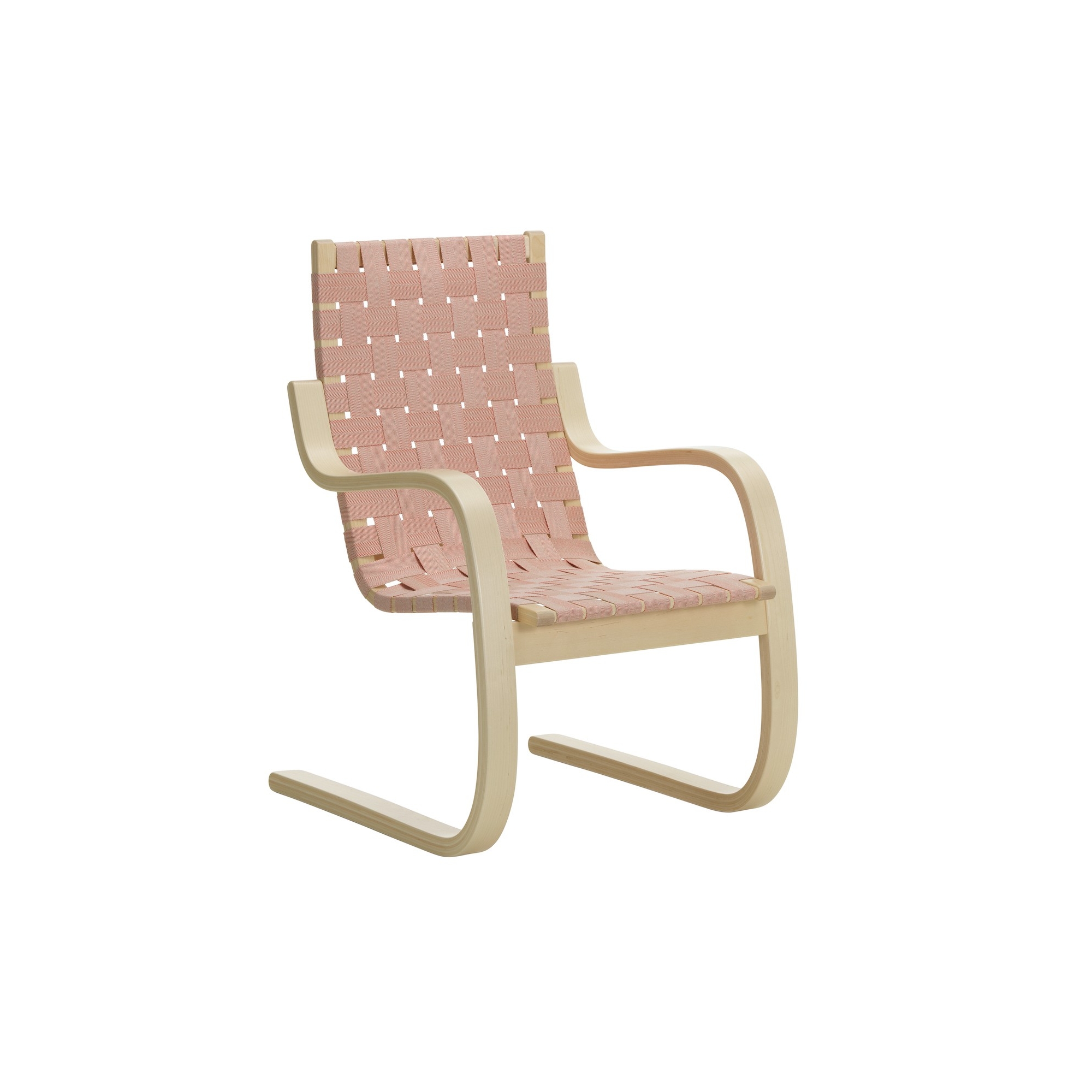 Lin nature / rouge – Fauteuil 406 - Artek