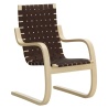 Lin Noir / Marron – Fauteuil 406 - Artek