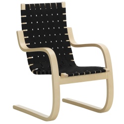 Lin Noir / Noir – Fauteuil 406 - Artek