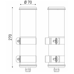 stainless steel + satin finish polycarbonate - Bendz Wall Lamp - Sammode