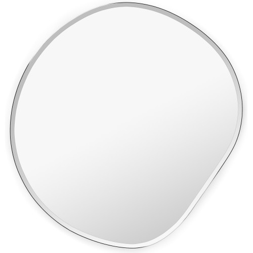 dark chrome - Pond mirror XL (H94 x 86 cm) - Ferm Living