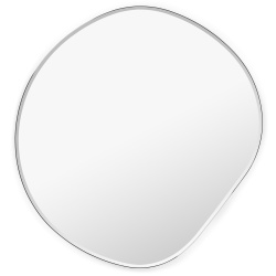 dark chrome - miroir Pond small - L52 x H50 x P1,5 cm - Ferm Living